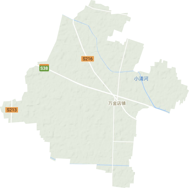 万金店镇地形地图