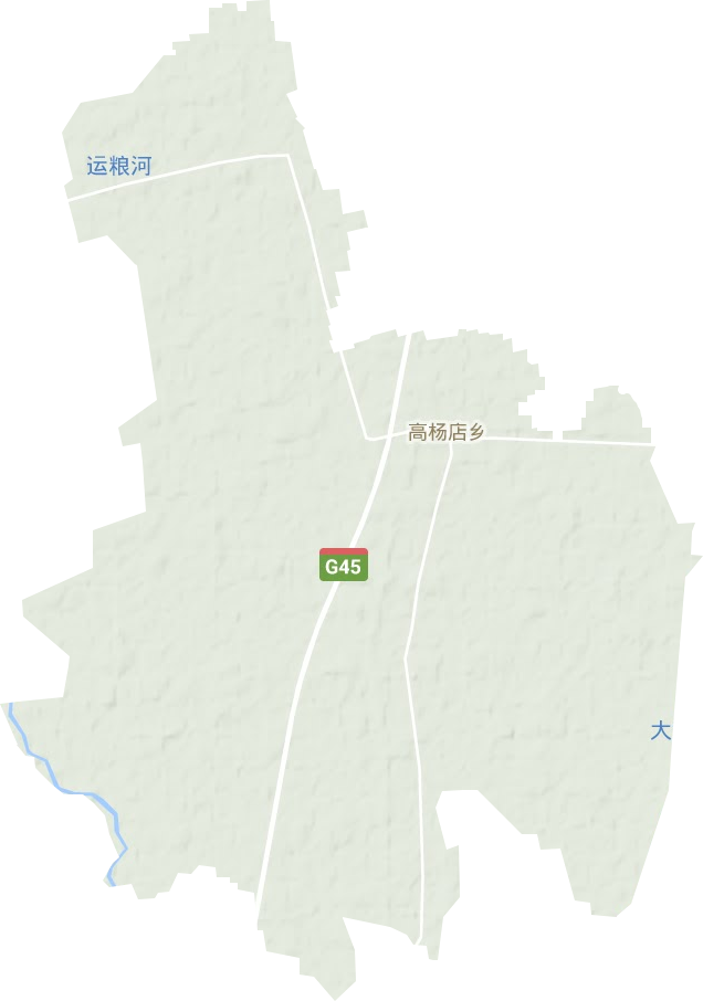 高杨店镇地形地图