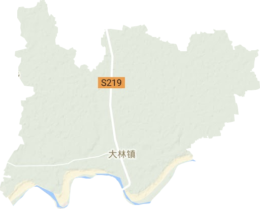 大林镇地形地图