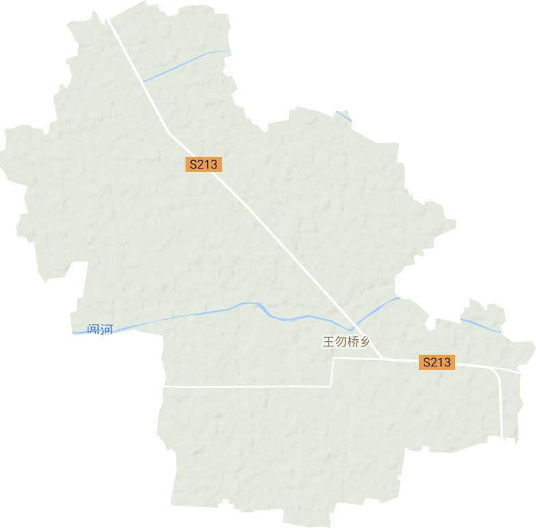 王勿桥乡地形地图