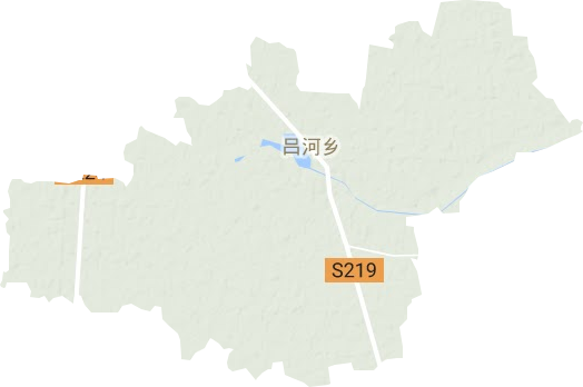 吕河乡地形地图
