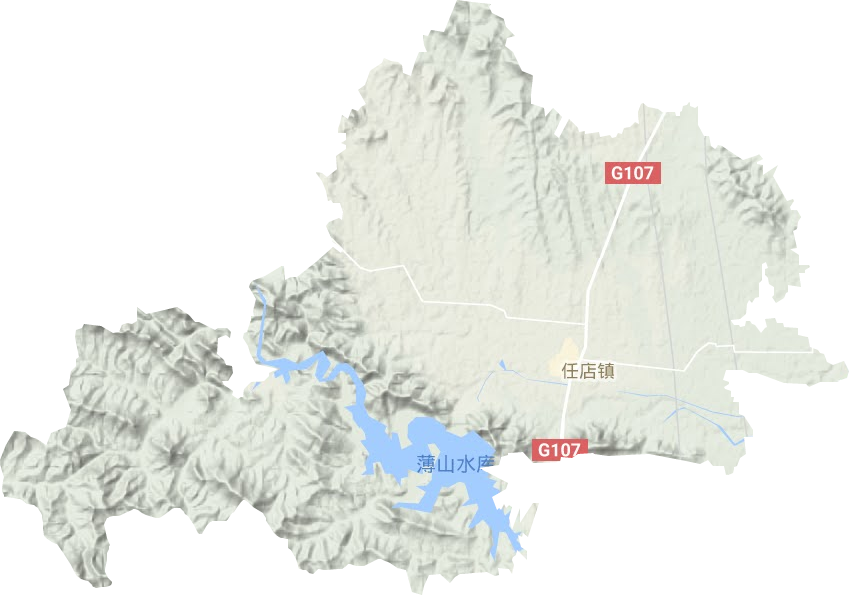 任店镇地形地图