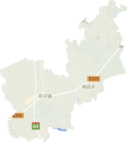 双河镇地形地图