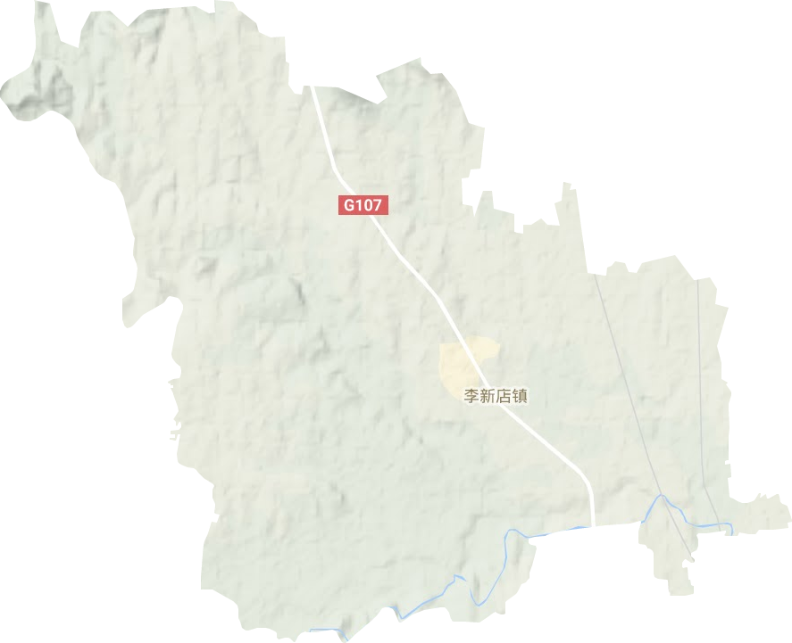 李新店镇地形地图