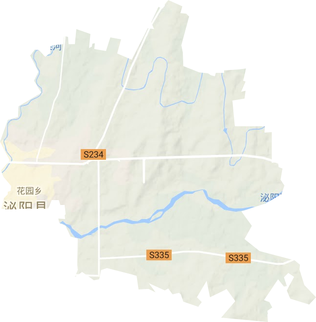 花园街道地形地图