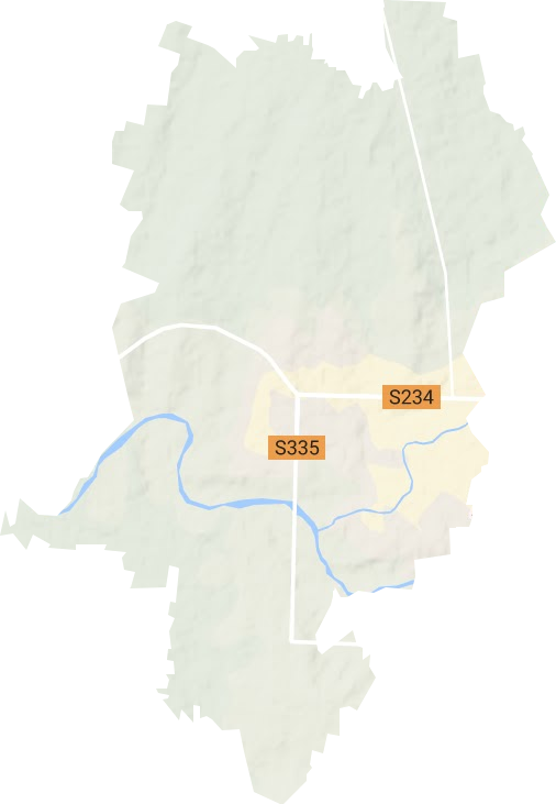泌水街道地形地图