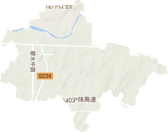 古城街道地形地图