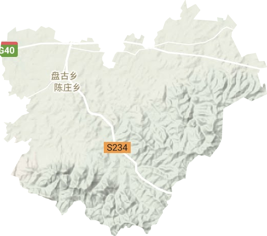 盘古乡地形地图