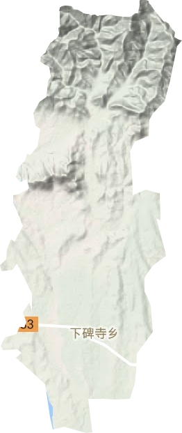 下碑寺乡地形地图