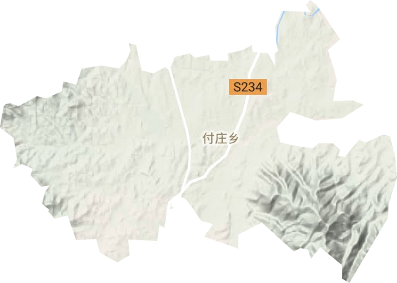 付庄乡地形地图