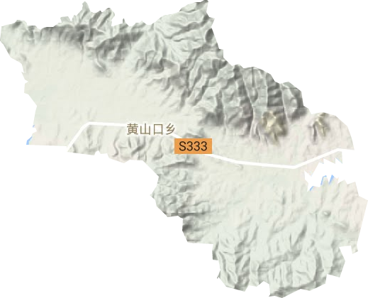 黄山口乡地形地图