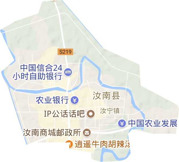 汝宁街道地形地图