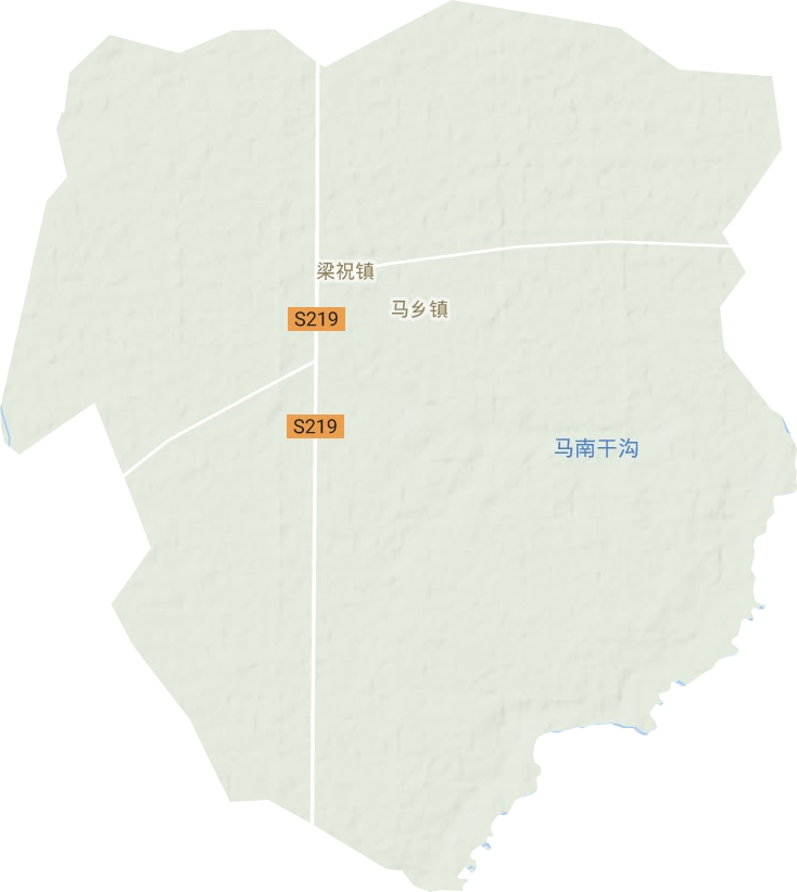 梁祝镇地形地图