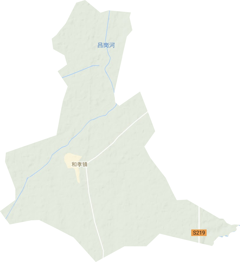 和孝镇地形地图