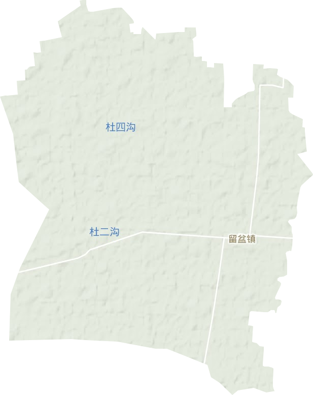 留盆镇地形地图