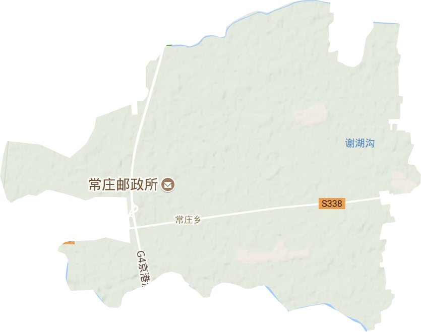 常庄镇地形地图