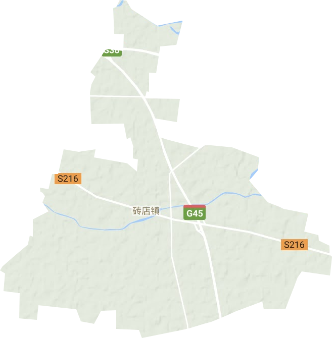 砖店镇地形地图