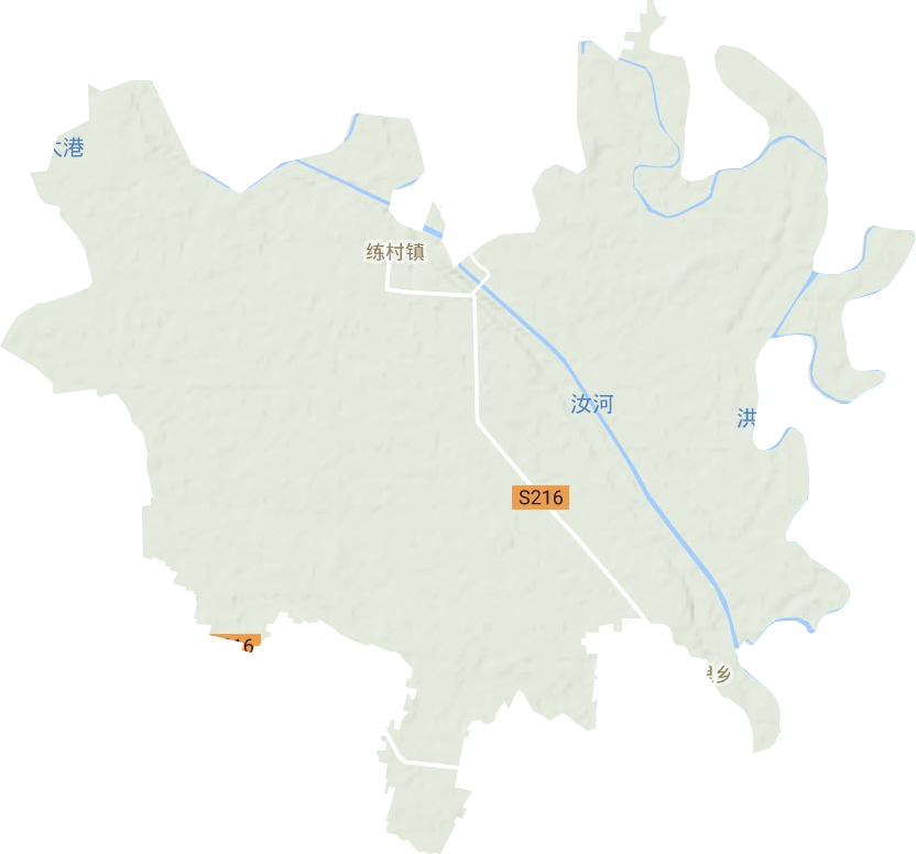 练村镇地形地图