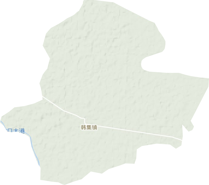 韩集镇地形地图