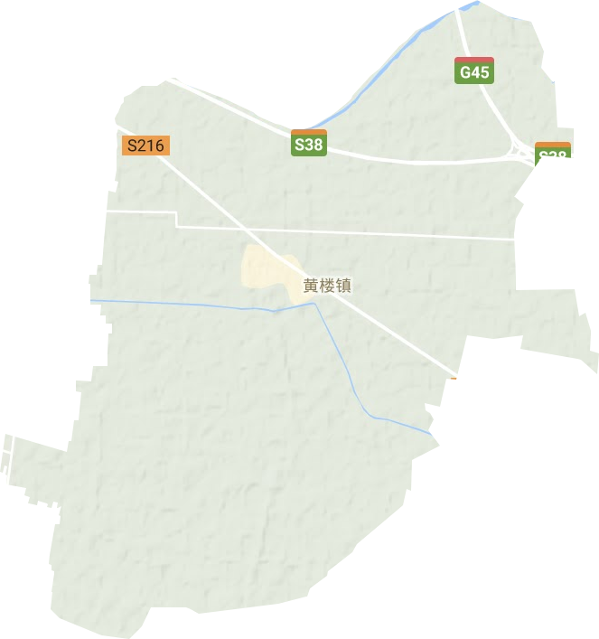黄楼镇地形地图
