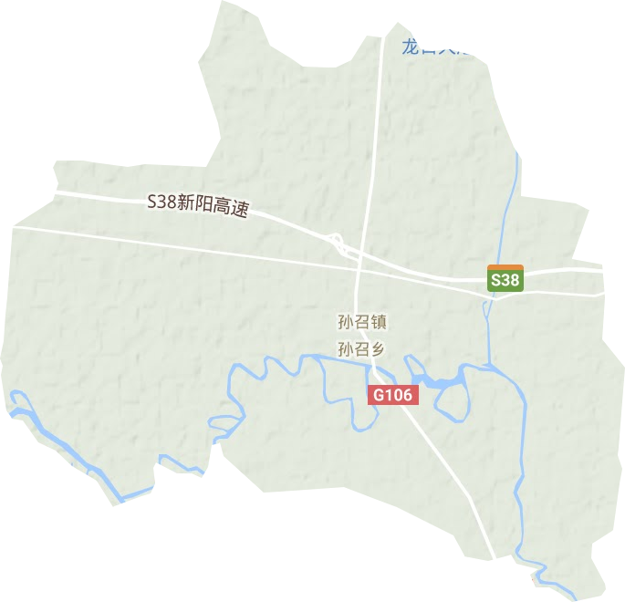 孙召镇地形地图