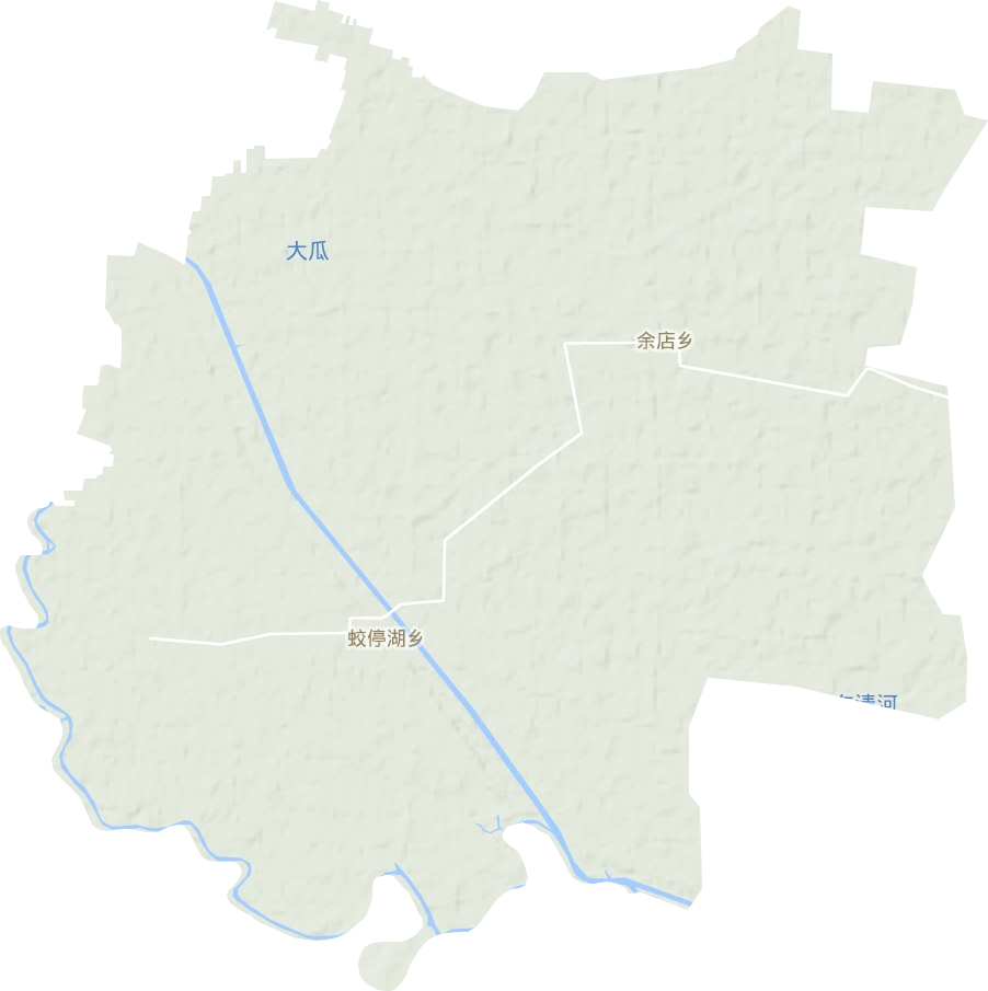 余店镇地形地图