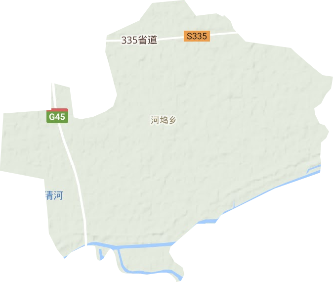 河坞乡地形地图