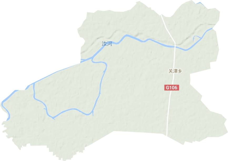 关津乡地形地图