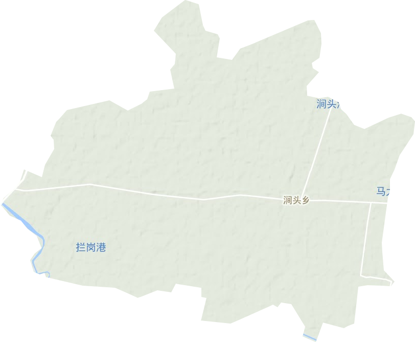 涧头乡地形地图
