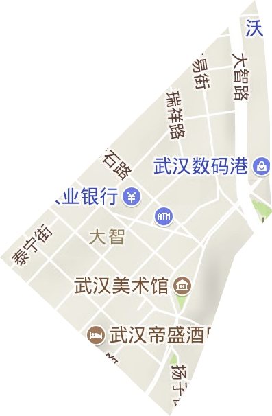 大智街办事处地形地图