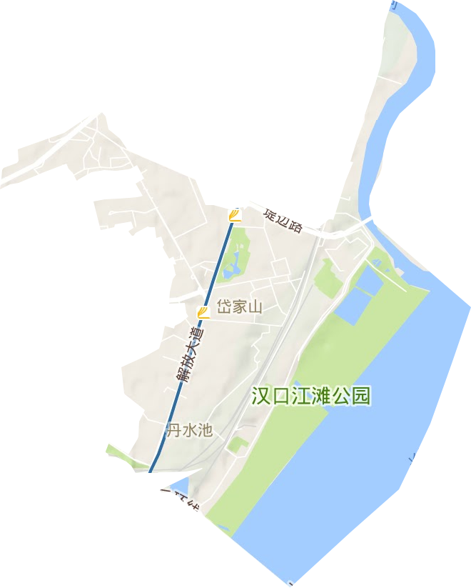 丹水池街办事处地形地图