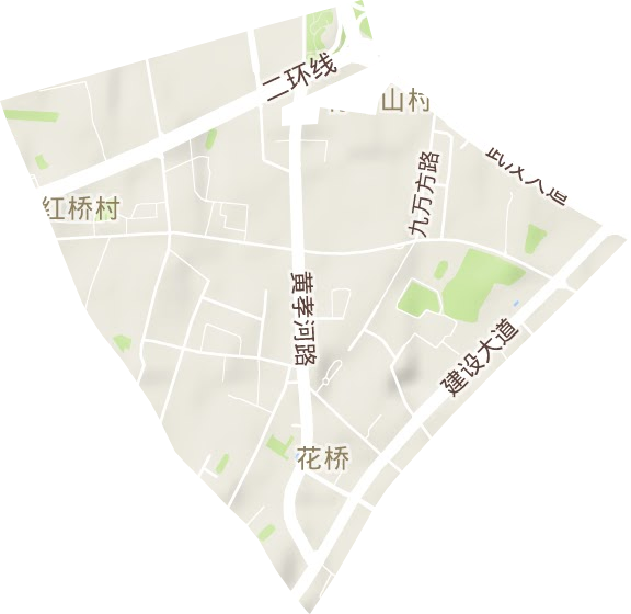 花桥街办事处地形地图