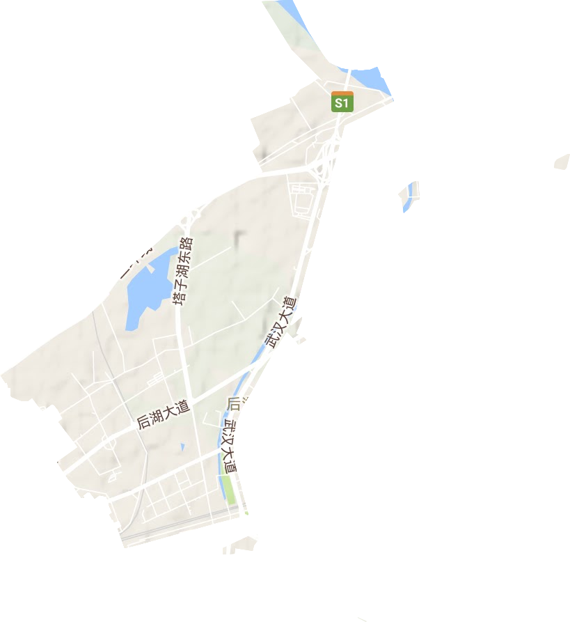 塔子湖街办事处地形地图