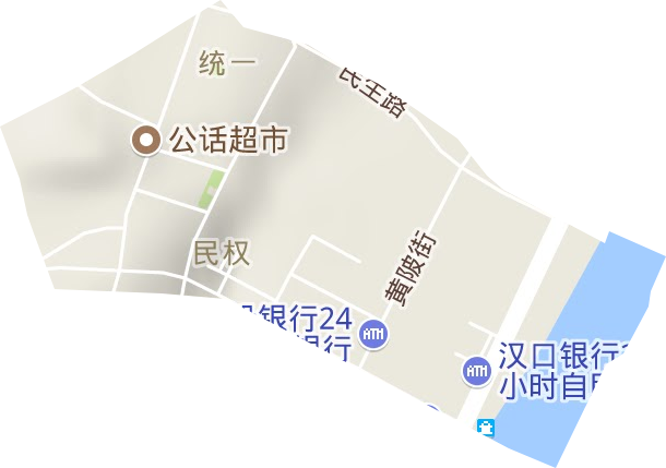 民权街办事处地形地图