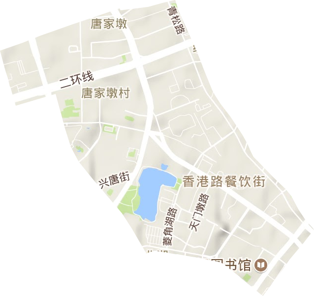 唐家墩街办事处地形地图