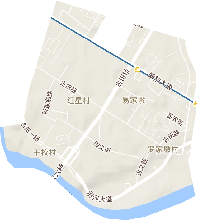 古田街道地形地图