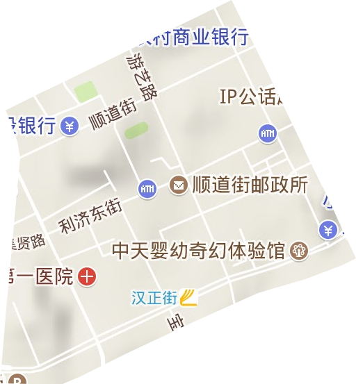 六角亭街道地形地图
