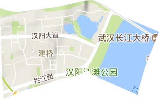 建桥街办事处地形地图