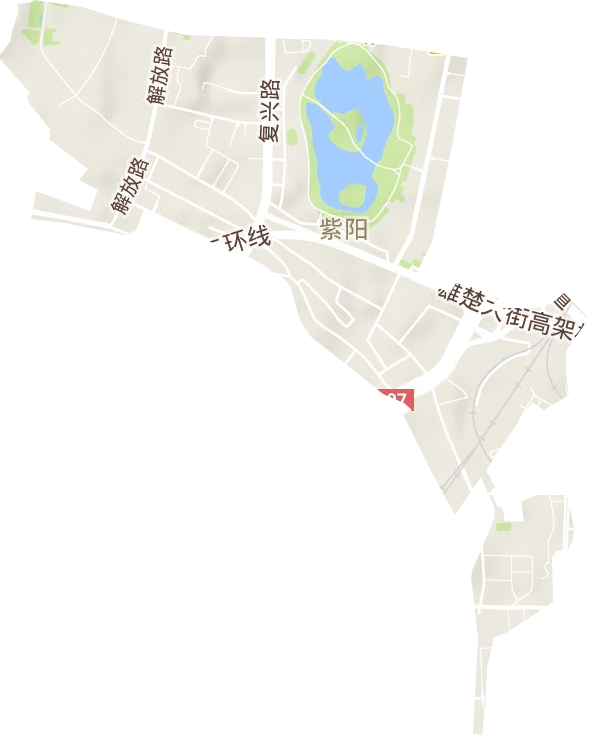 紫阳街办事处地形地图