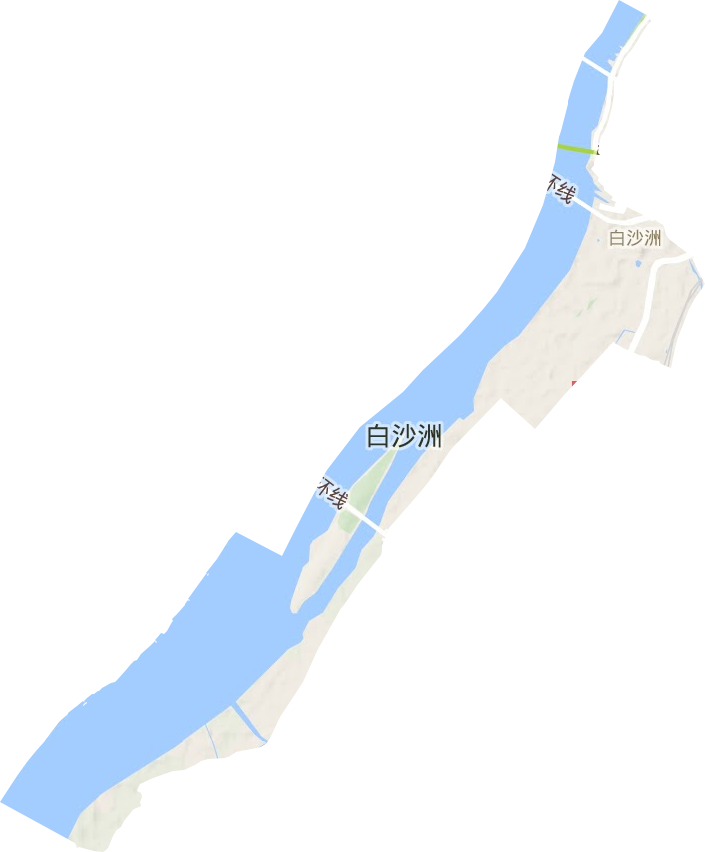 白沙洲街办事处地形地图