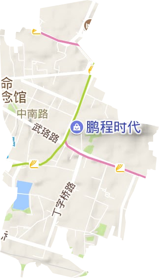 中南路街办事处地形地图