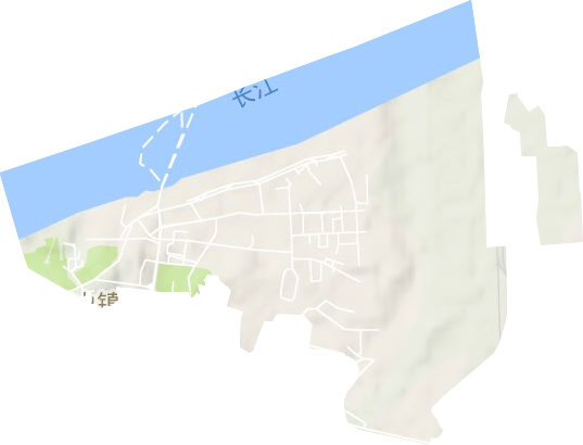 青山镇街道地形地图