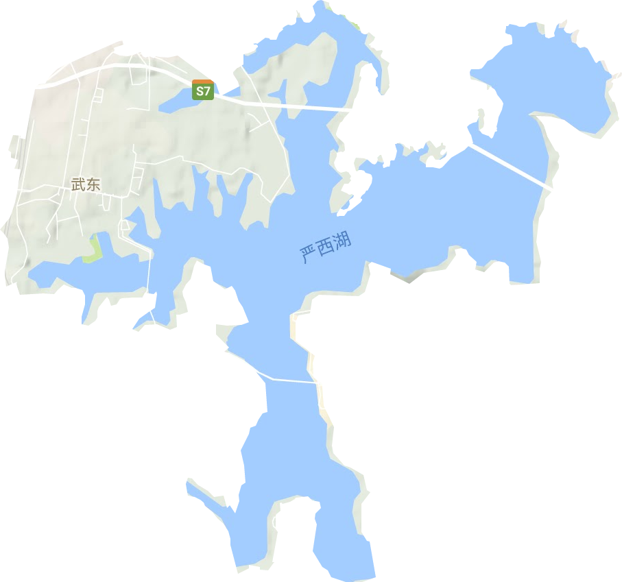 武东街道地形地图