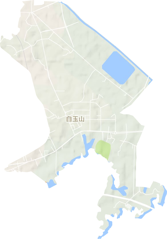 白玉山街道地形地图