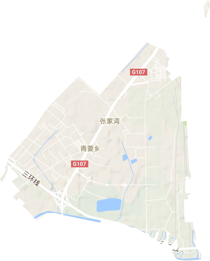 张家湾街道地形地图