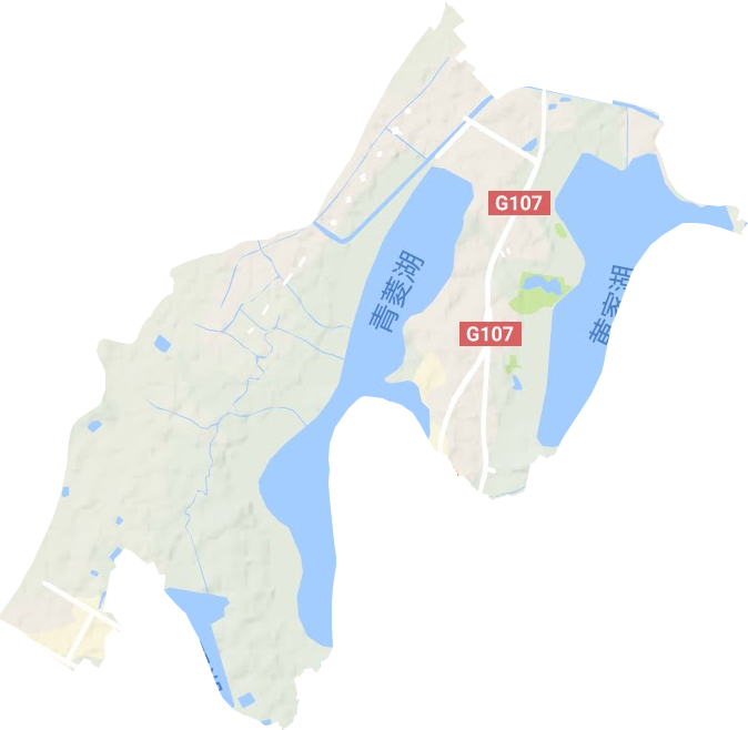 青菱街道地形地图