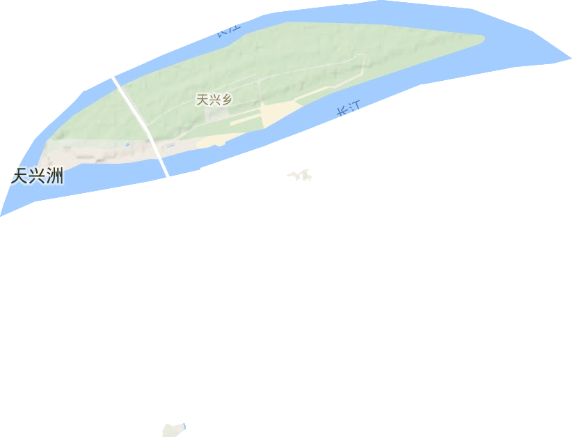 天兴乡地形地图