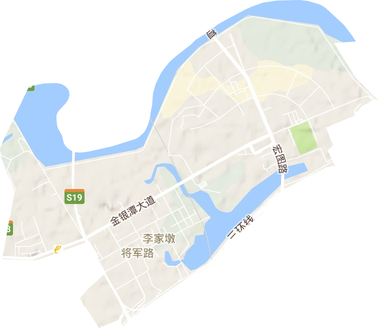 将军路街道地形地图