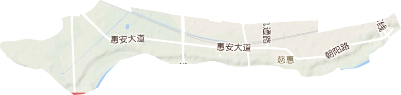 慈惠街道地形地图