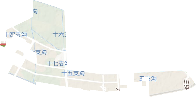 长青街道地形地图